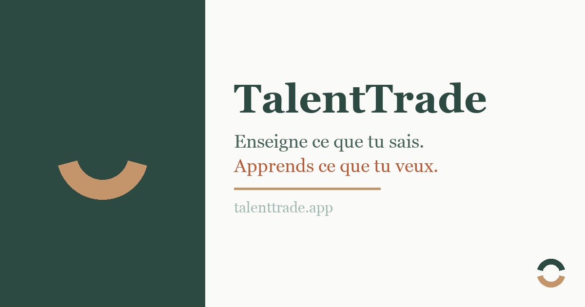 I dreamed of building my own social network. So I built TalentTrade logo